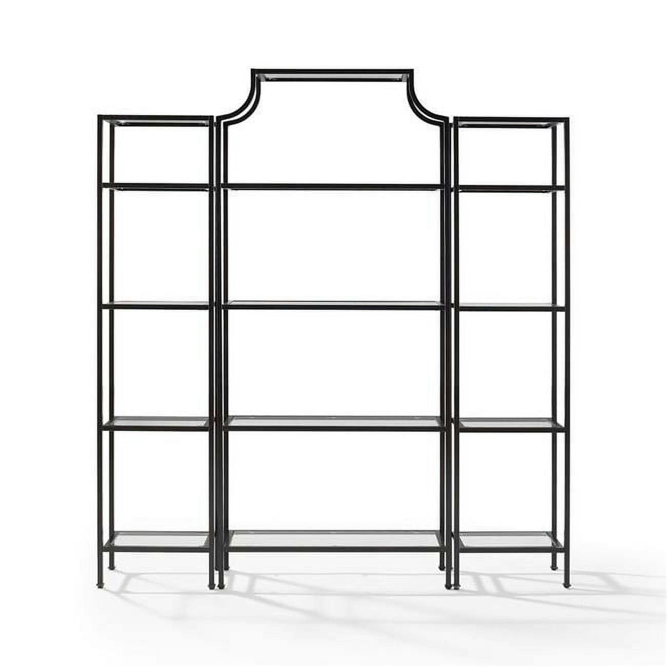 Aimee Pagoda-Style 3-Piece Etagere Set in Oil-Rubbed Bronze