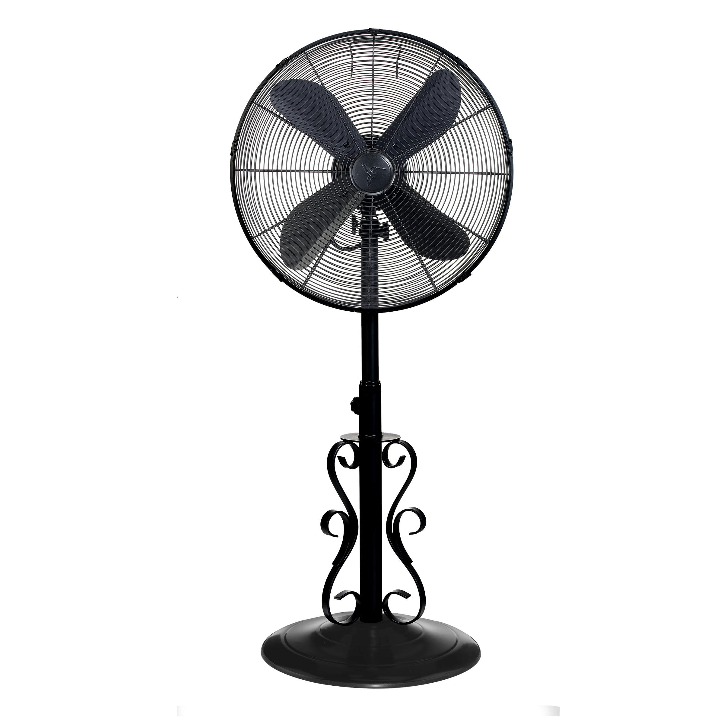 DecoBREEZE 18" Ebony Adjustable Oscillating Outdoor Pedestal Fan
