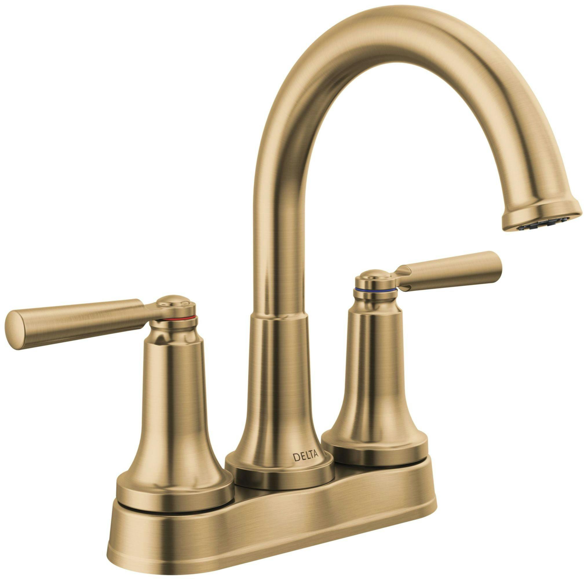 Saylor Champagne Bronze Dual-Handle Centerset Bathroom Faucet