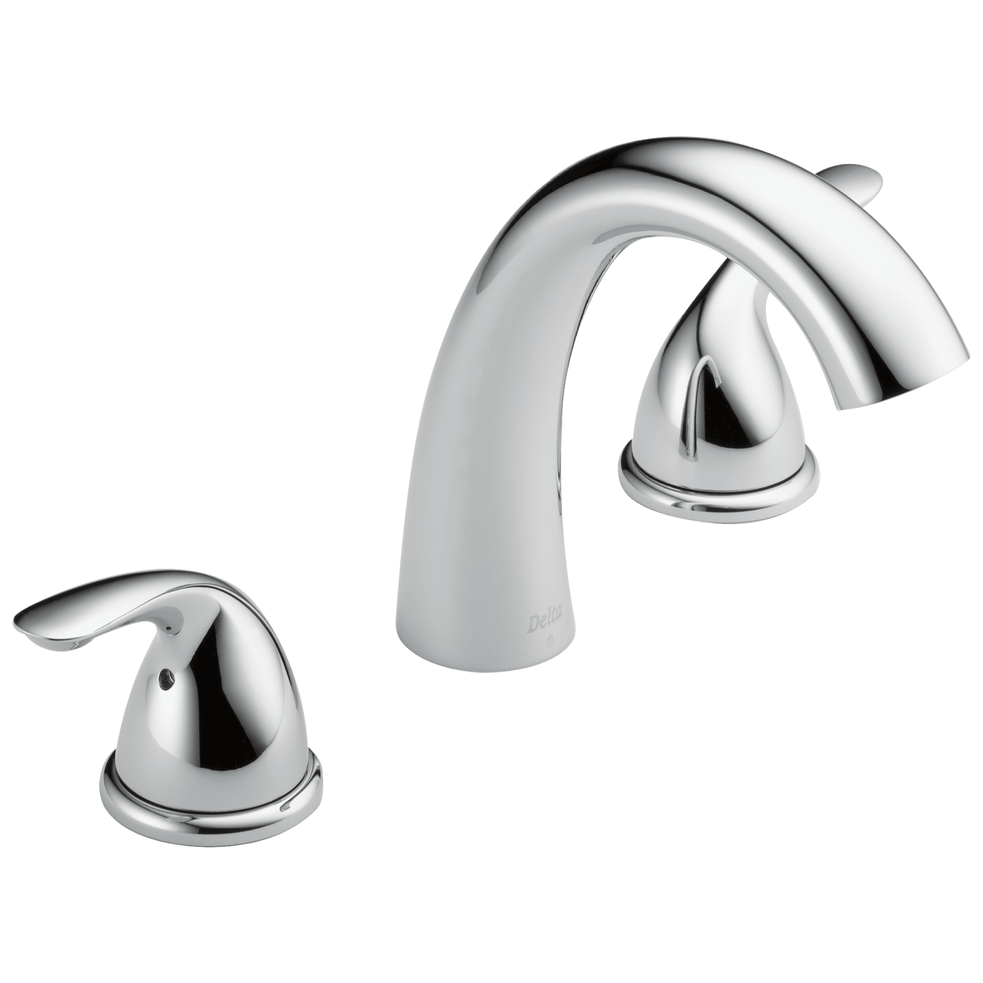 Sleek Modern Widespread Deck-Mounted Roman Tub Faucet in Chrome