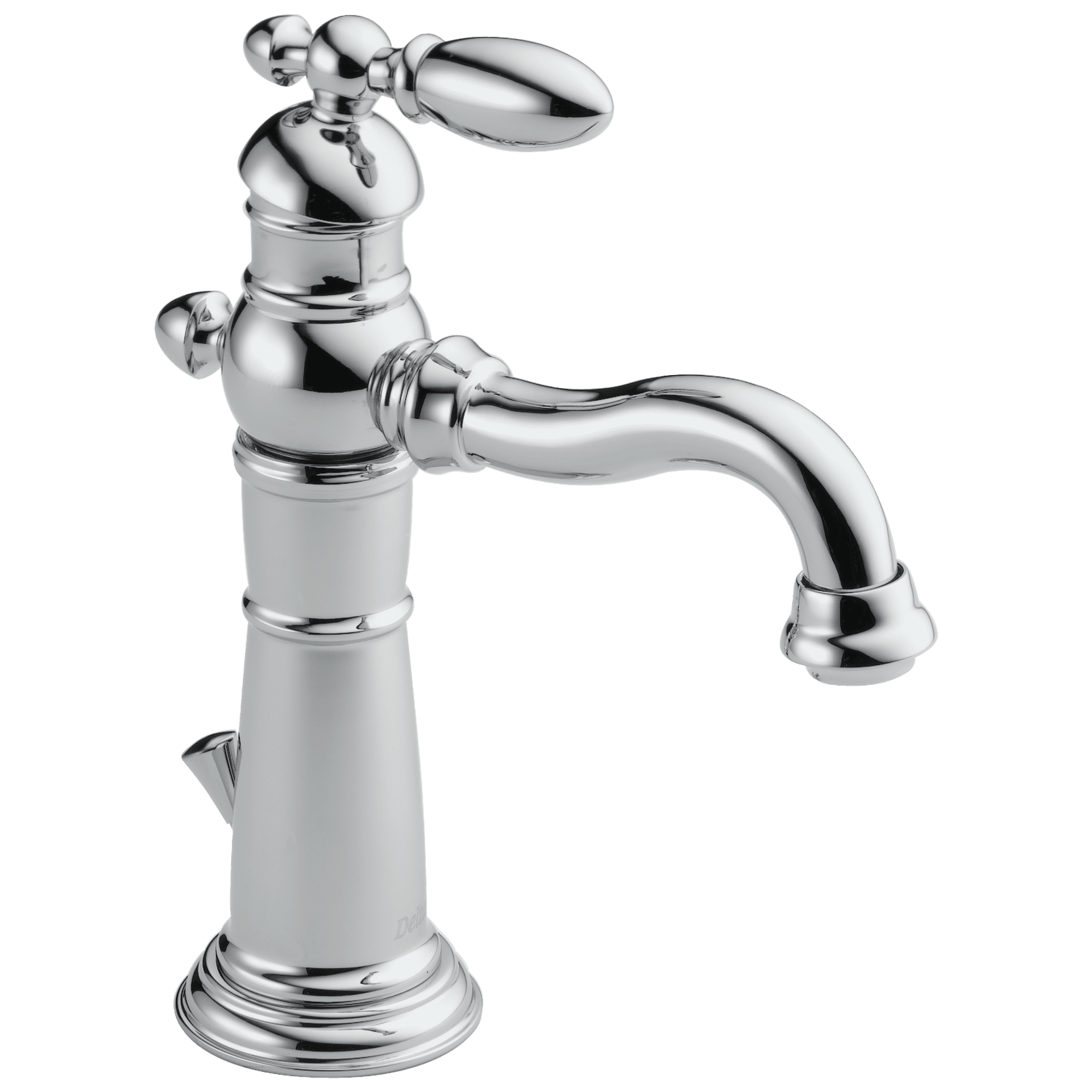Modern Sleek Chrome Single Hole Brass Bathroom Faucet