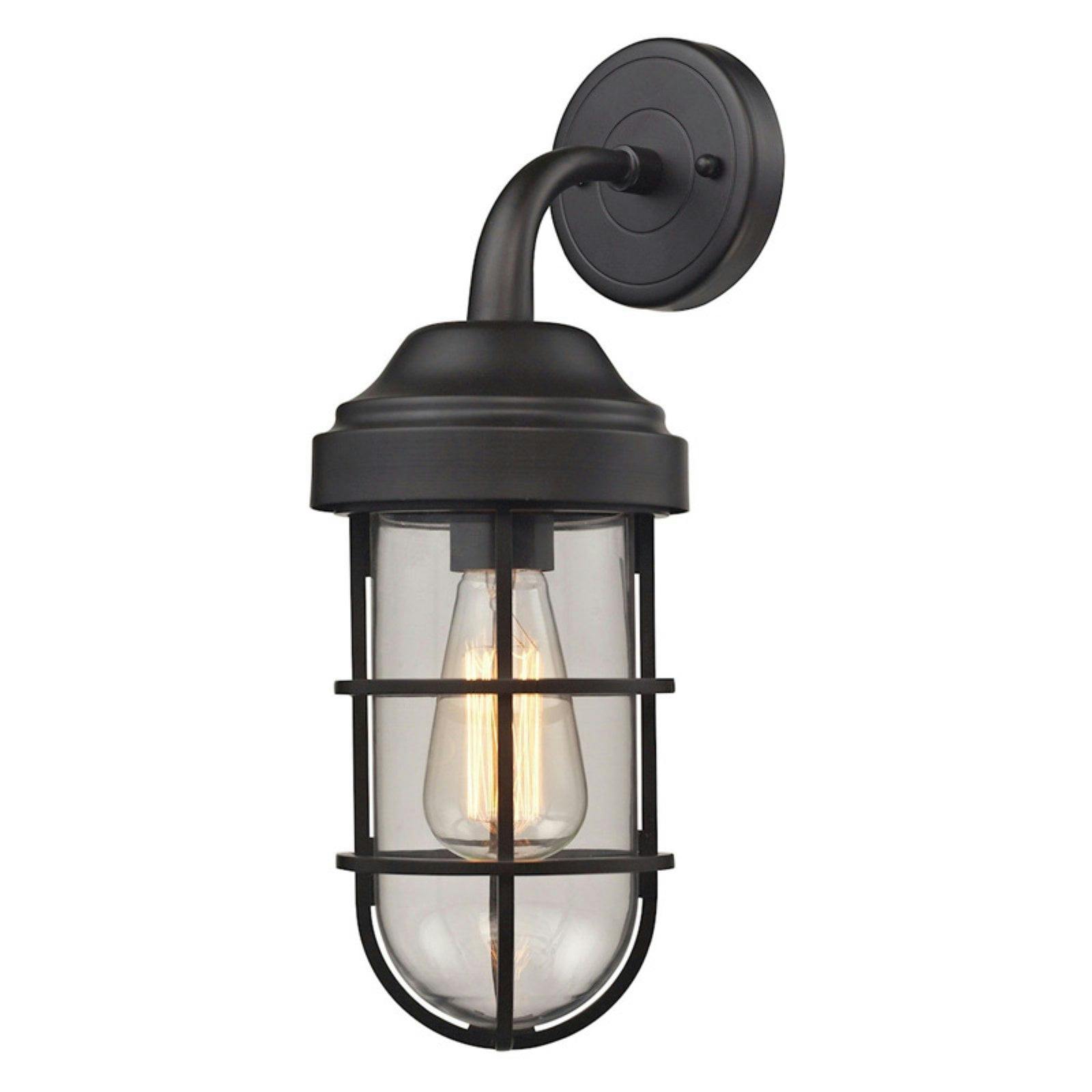 Seaport Transitional 1-Light Oil Rubbed Bronze Wall Sconce