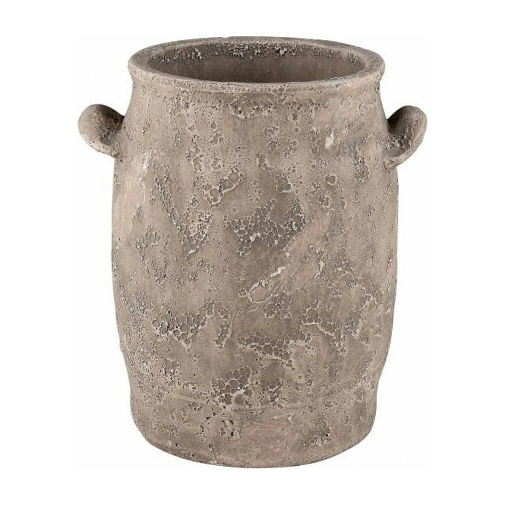Tanis Earthenware Bouquet Vase with Textured Grey Finish 12"