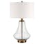 Bragdon Traditional Seeded Glass Table Lamp with Flax Shade