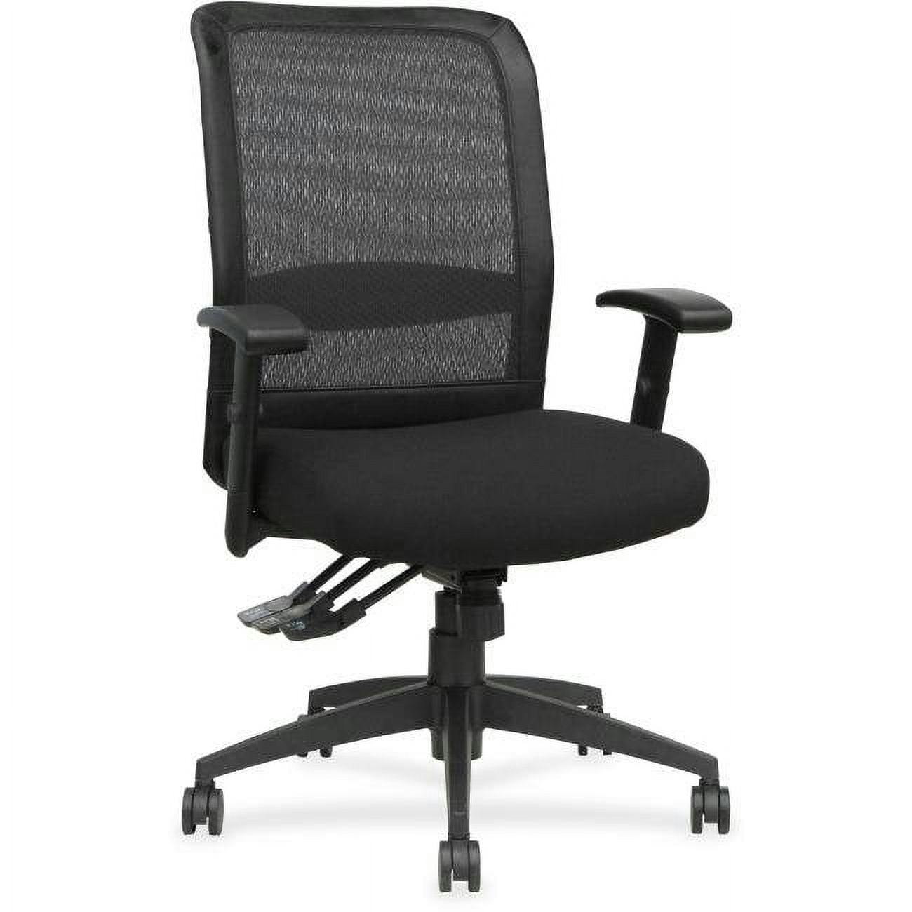 Executive High-Back Mesh Swivel Chair with Adjustable Arms - Black