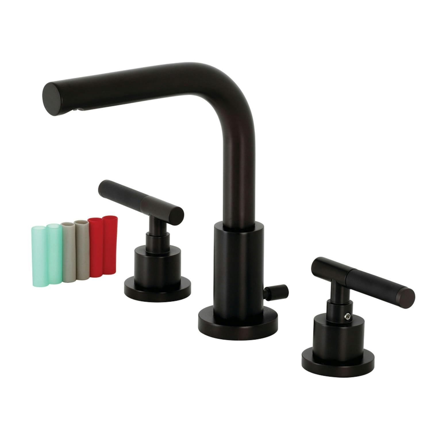 Kaiser 7.63" Oil Rubbed Bronze Widespread Bathroom Faucet with Pop-Up Drain