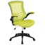 ErgoFlex Green Mesh Mid-Back Swivel Task Chair with Adjustable Arms