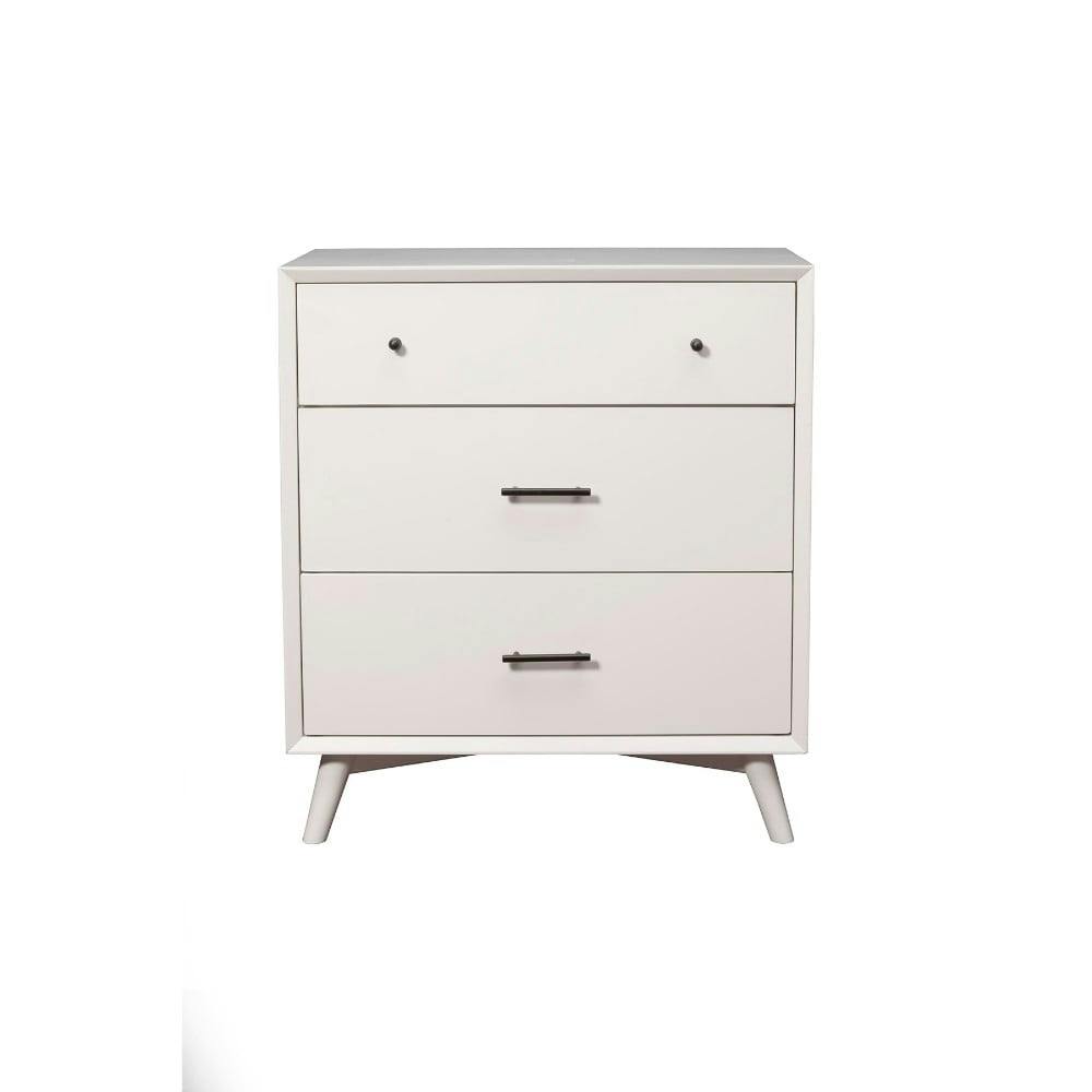 Williams 32" White Solid Wood 3-Drawer Chest