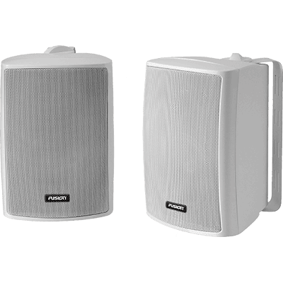 Seaside Serenity 4" Polypropylene Outdoor RV Speakers, White Pair