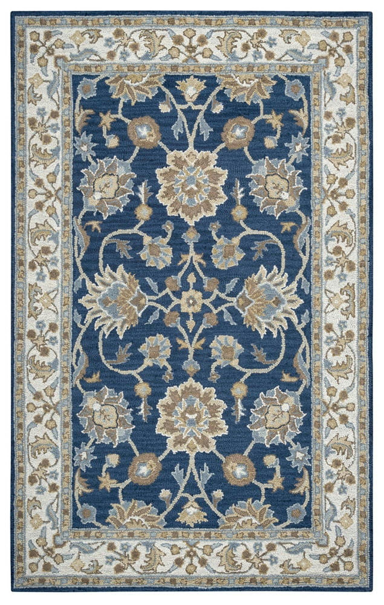 Ashlyn Traditional Oriental Hand-Tufted Wool Rug - 3' x 5' Blue