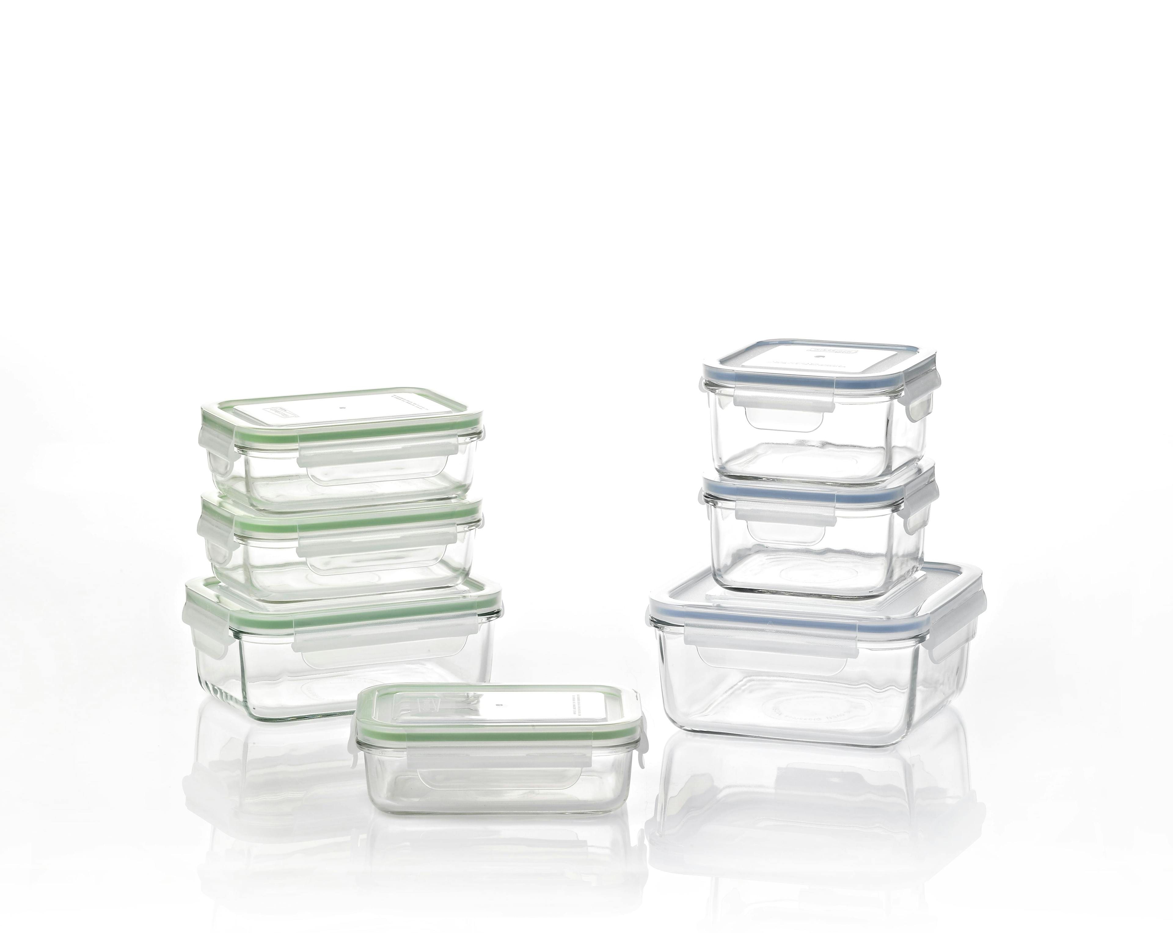 ClearView 14-Piece Glass Meal Prep & Storage Set with Easy-Latch Lids
