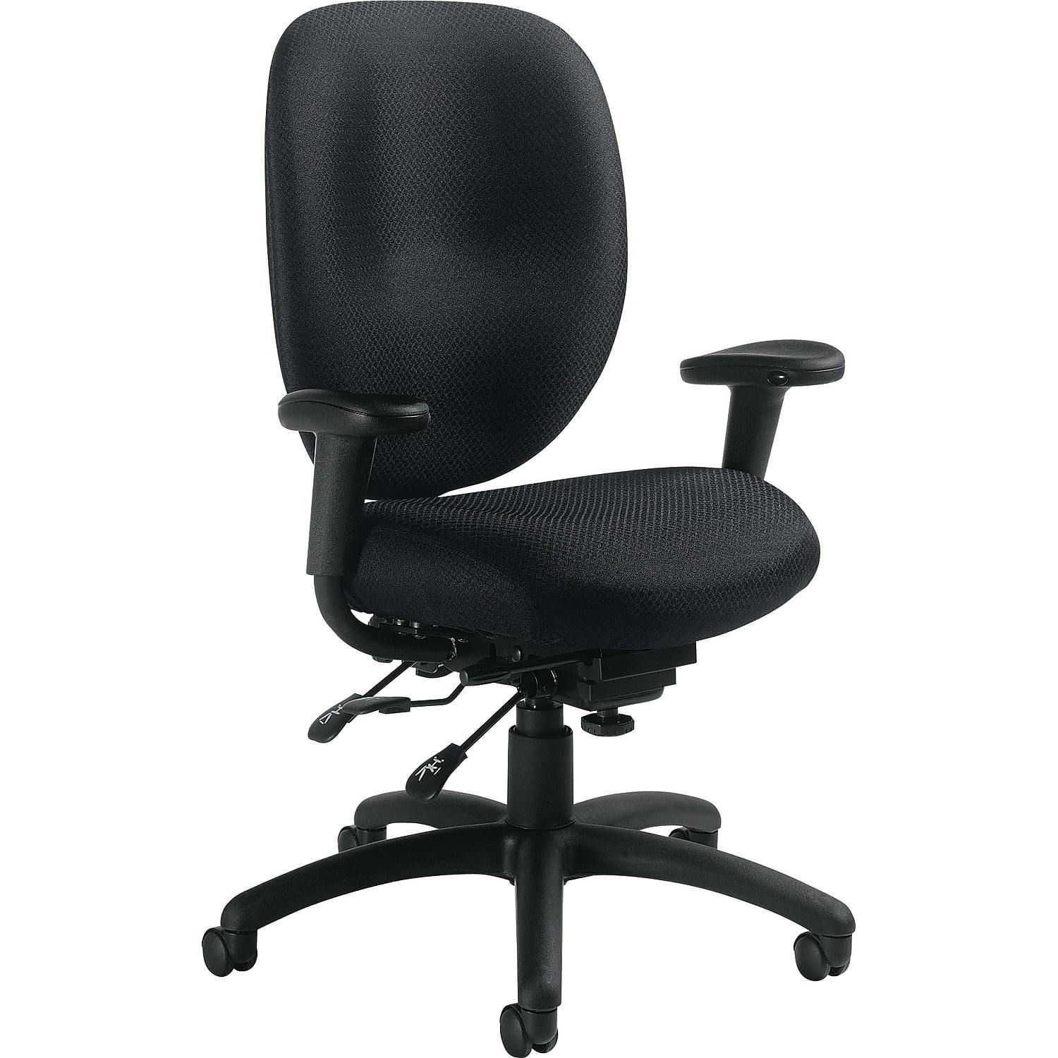 ErgoFlex Black Fabric High-Back Adjustable Executive Swivel Chair