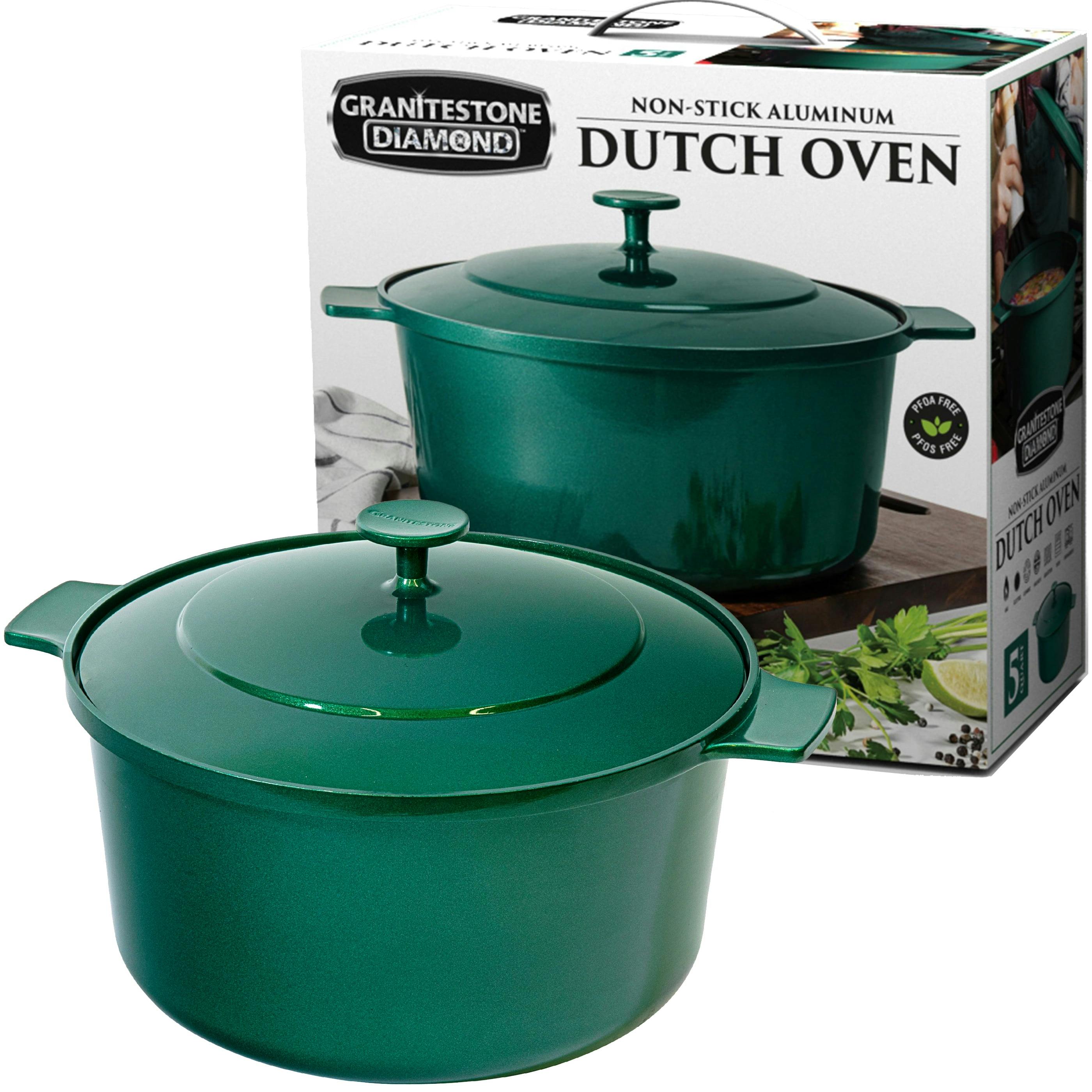 Emerald Green 5 Quart Lightweight Aluminum Dutch Oven with Lid
