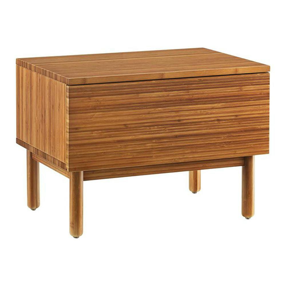 Ventura Amber Bamboo 1-Drawer Nightstand with Soft Closing Glides