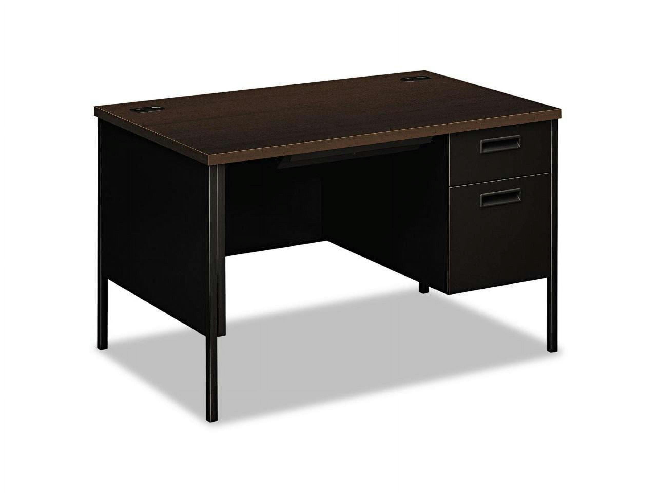 Mocha Black Classic Right-Pedestal Desk with Filing Cabinet