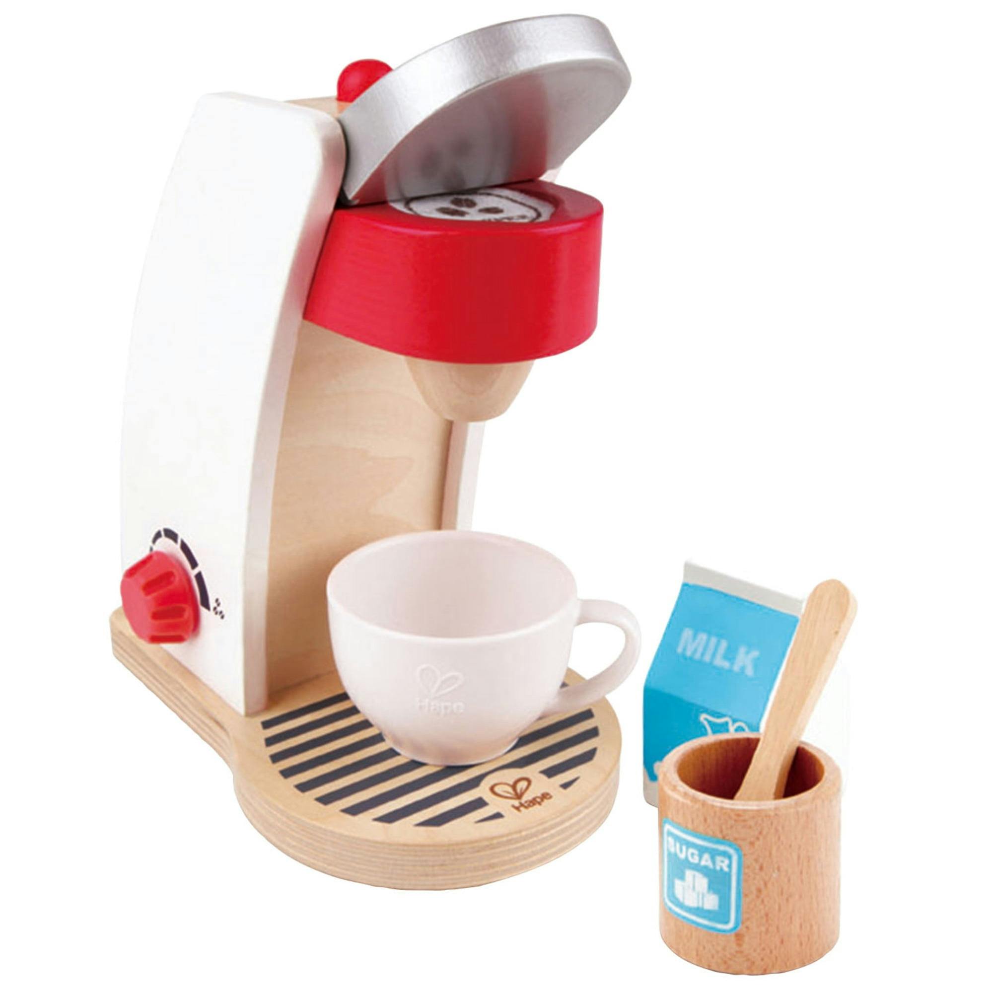 Playful Barista Wooden Coffee Maker Playset, 6-Piece in White