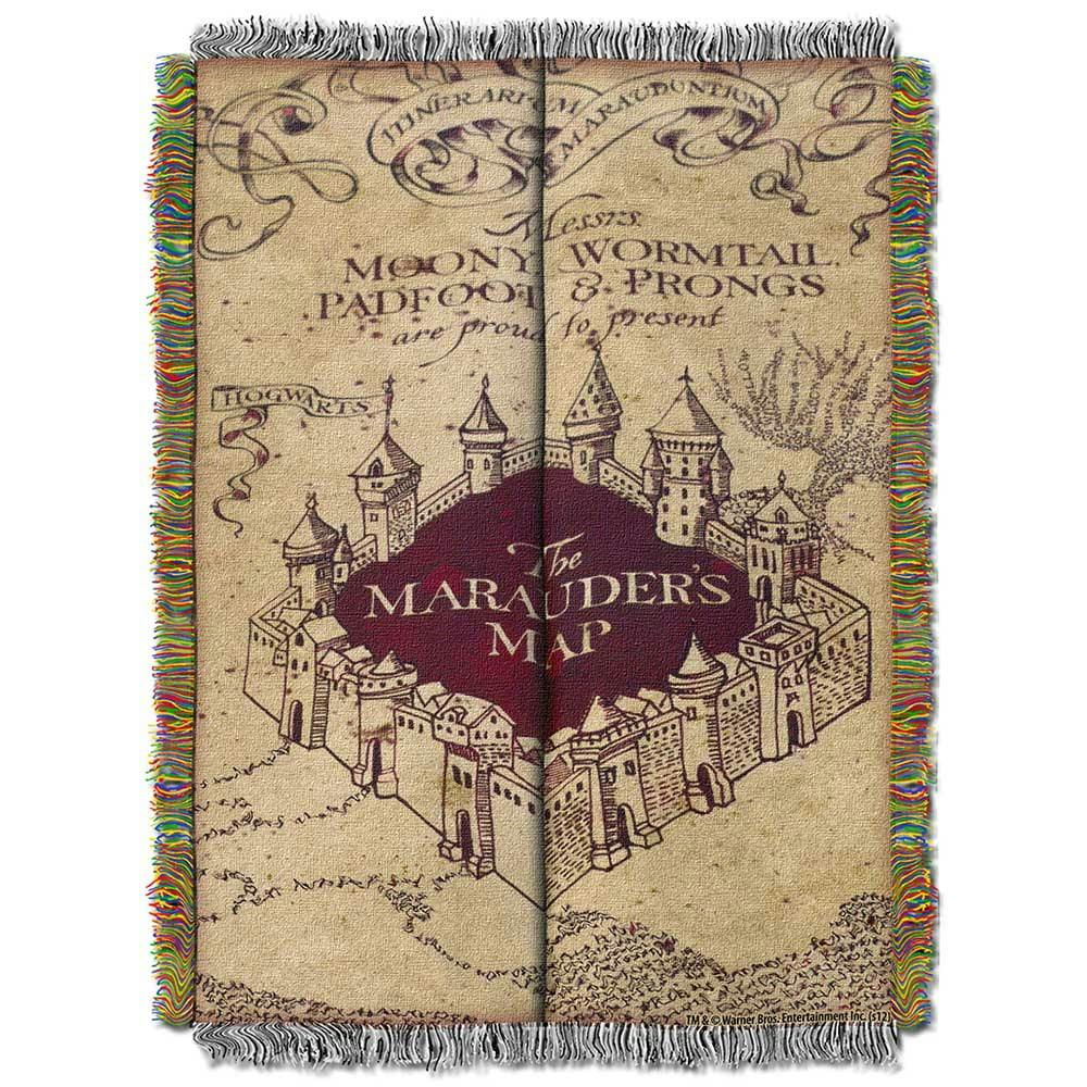 Marauder's Map 60" x 48" Washable Tapestry Throw Blanket