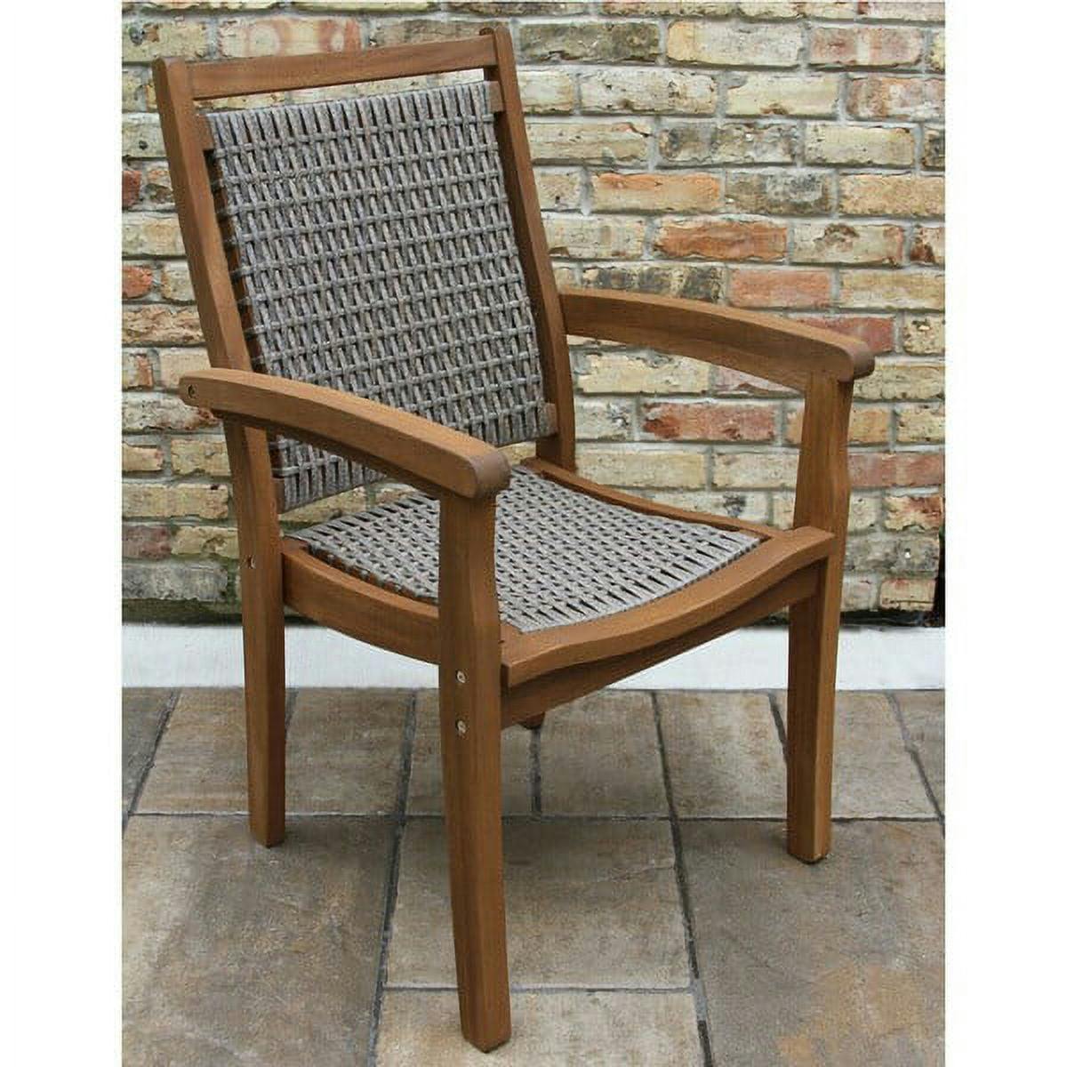 Stackable Grey Outdoor Arm Chair 25" x 37.5"
