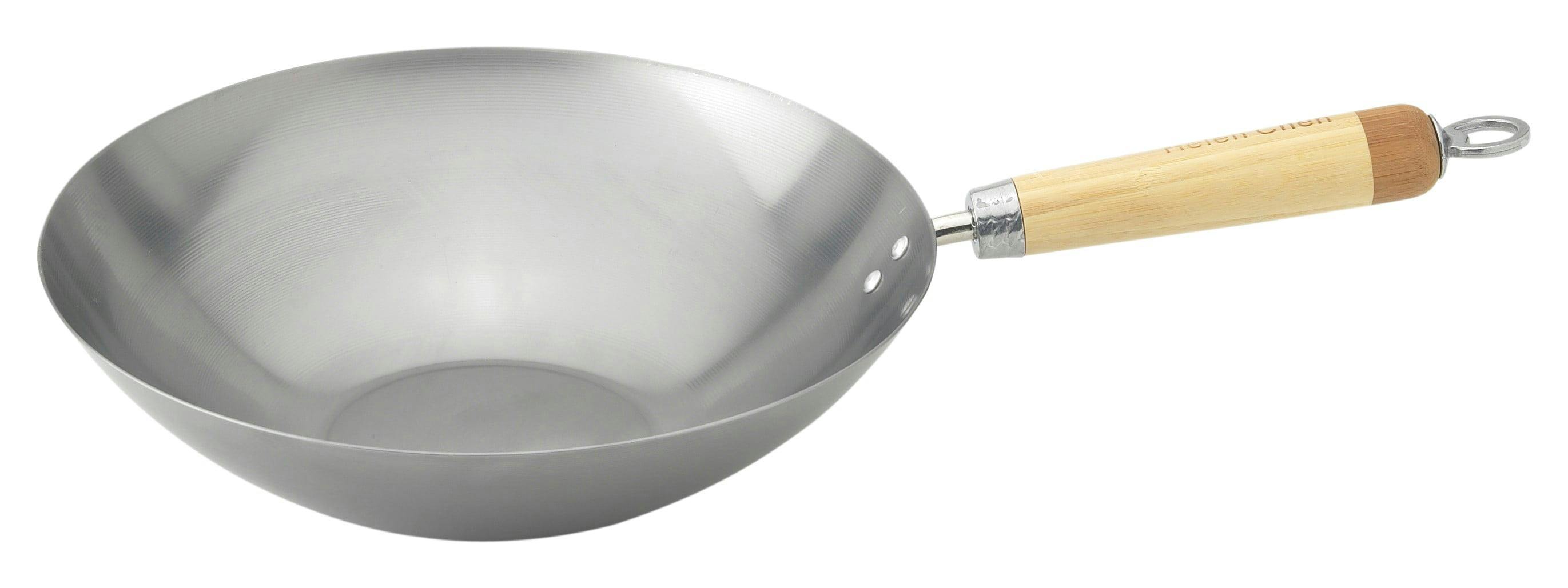 Induction-Ready 12" Stir Fry Pan with Heat-Resistant Bamboo Handle