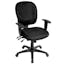 ErgoFlex 26" Black Leather and Fabric Swivel Office Chair