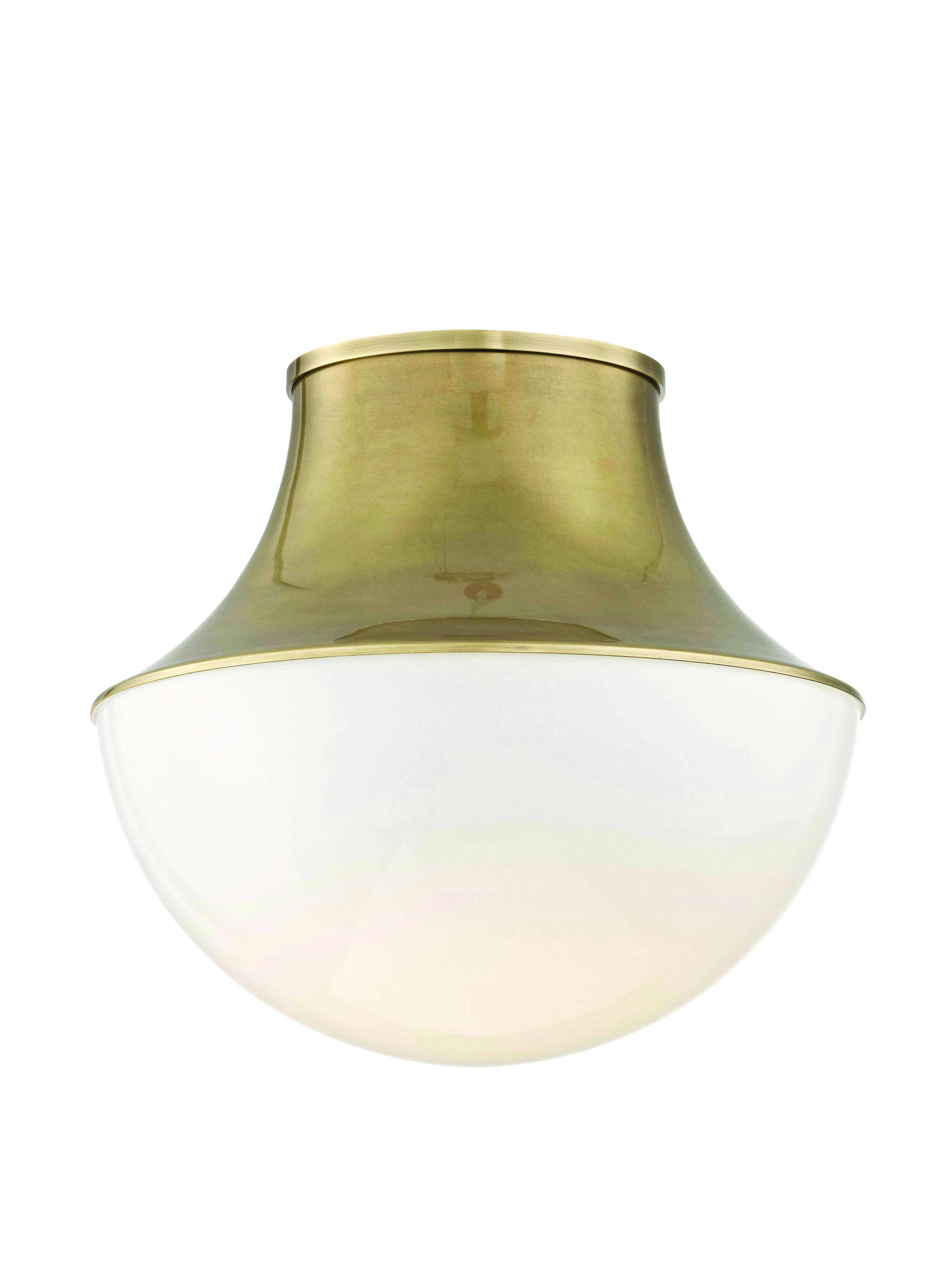 Lettie Aged Brass 14.75" Globe LED Flush Mount Ceiling Light