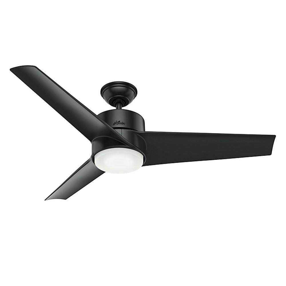 Havoc Matte Black 54" Outdoor LED Ceiling Fan with Remote