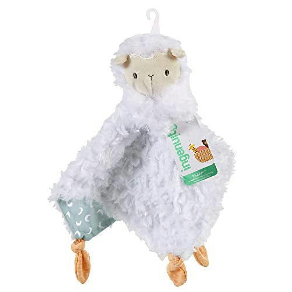 Sheppy the Lamb Soft Swaddle Lovey Blanket in White