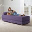 Alon Plum Queen-Size Upholstered Daybed with Maple Feet