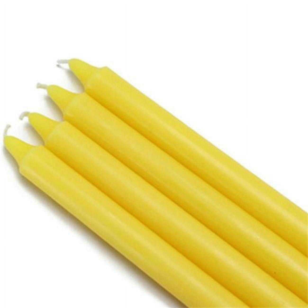 Traditional 10-Inch Yellow Taper Candles, 12-Pack
