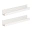 Modern White Manufactured Wood 24" Floating Shelf Set