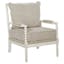 Classic White Spindle Accent Chair with Antique Wood Frame