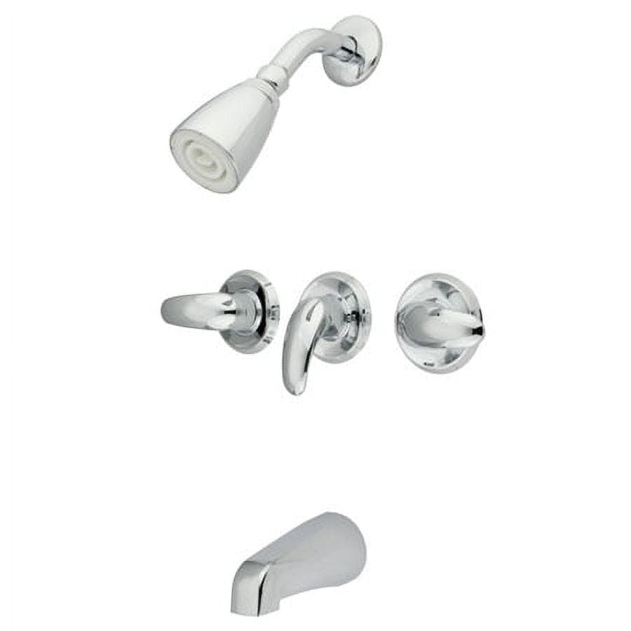 Pulse Jet Polished Chrome Wall Mounted Tub & Shower Faucet
