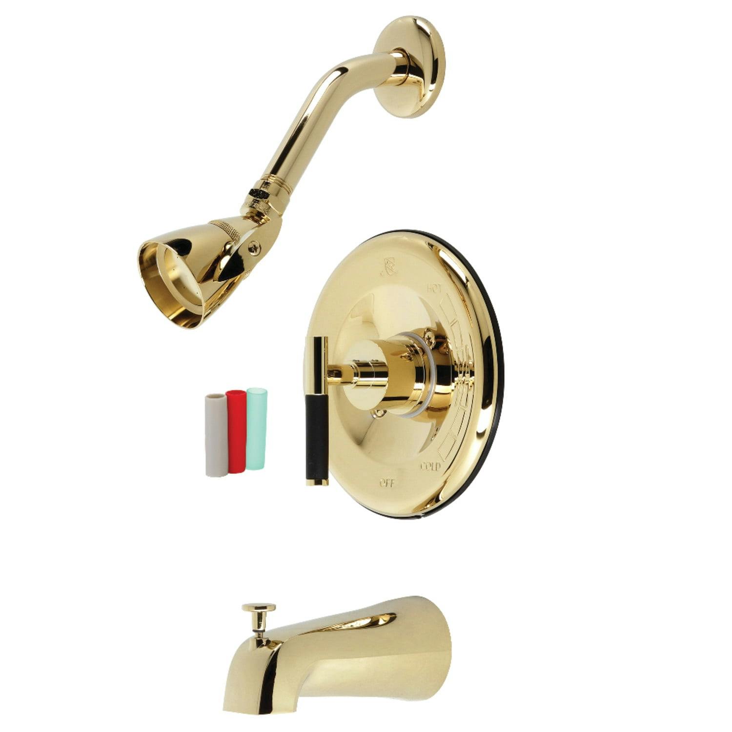 Sleek Brass Wall-Mounted Single-Handle Shower Faucet