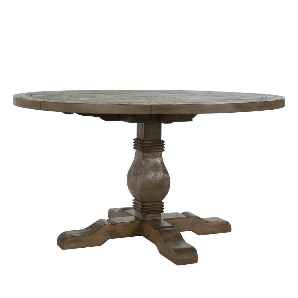 Quincy 42" Reclaimed Pine Wood Pedestal Dining Table