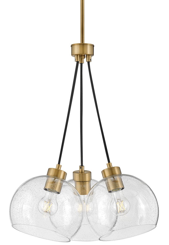 Lark Rumi Contemporary 3-Light Globe Pendant in Lacquered Brass