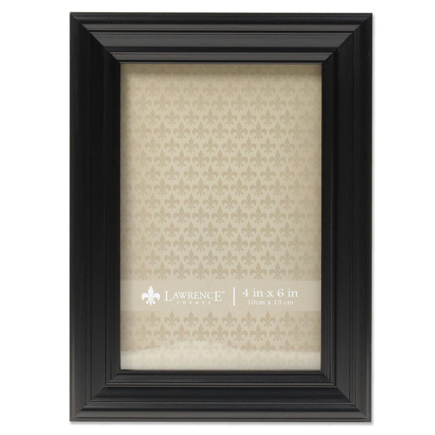 Elegant Classic 4x6 Black Wood Tabletop & Wall Picture Frame