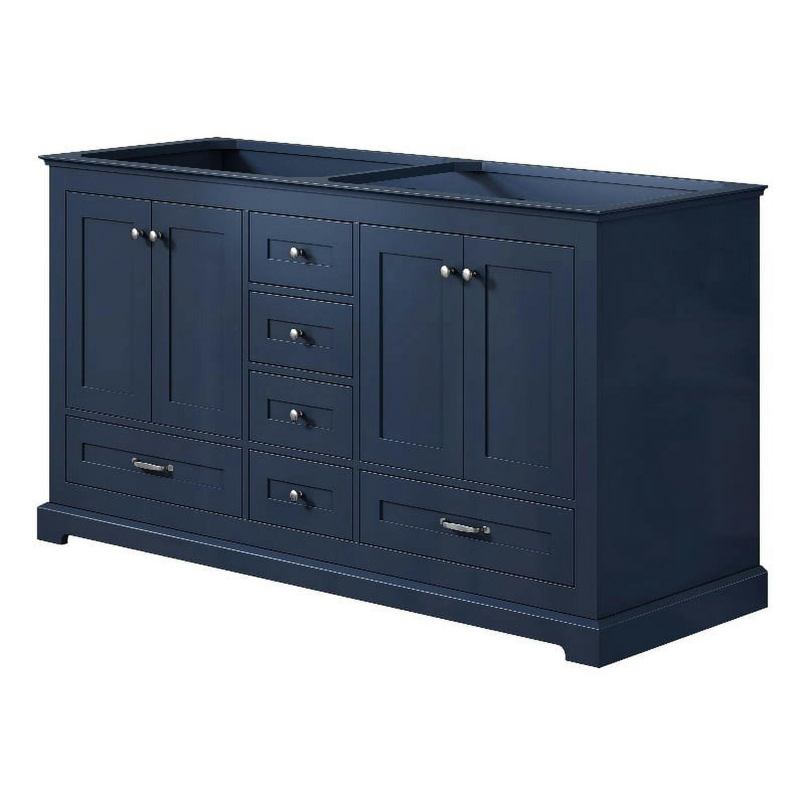 Dukes 59" Freestanding Double Vanity Cabinet in Navy Blue