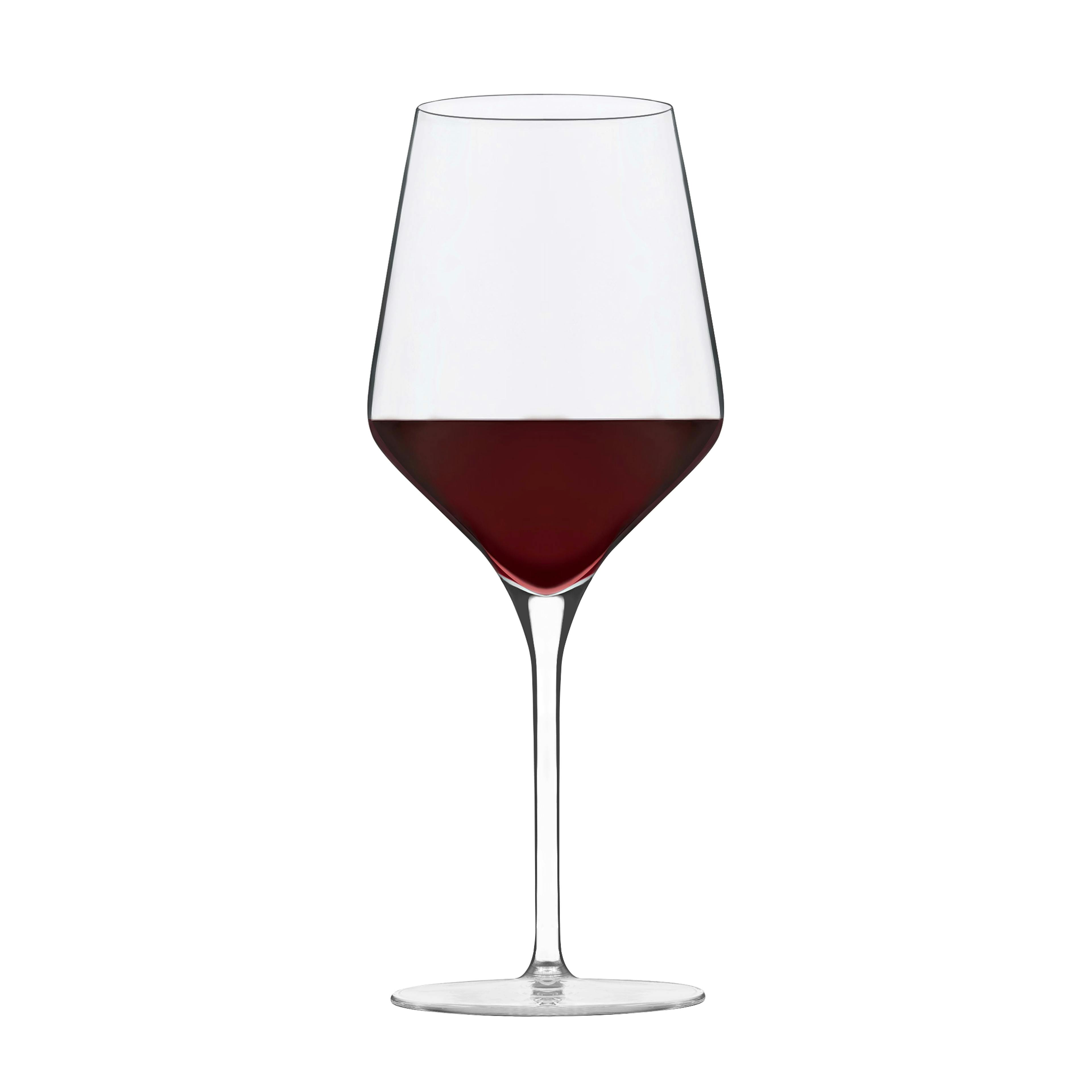 Greenwich Signature Angular Bowl 16-Ounce Wine Glasses Set of 4