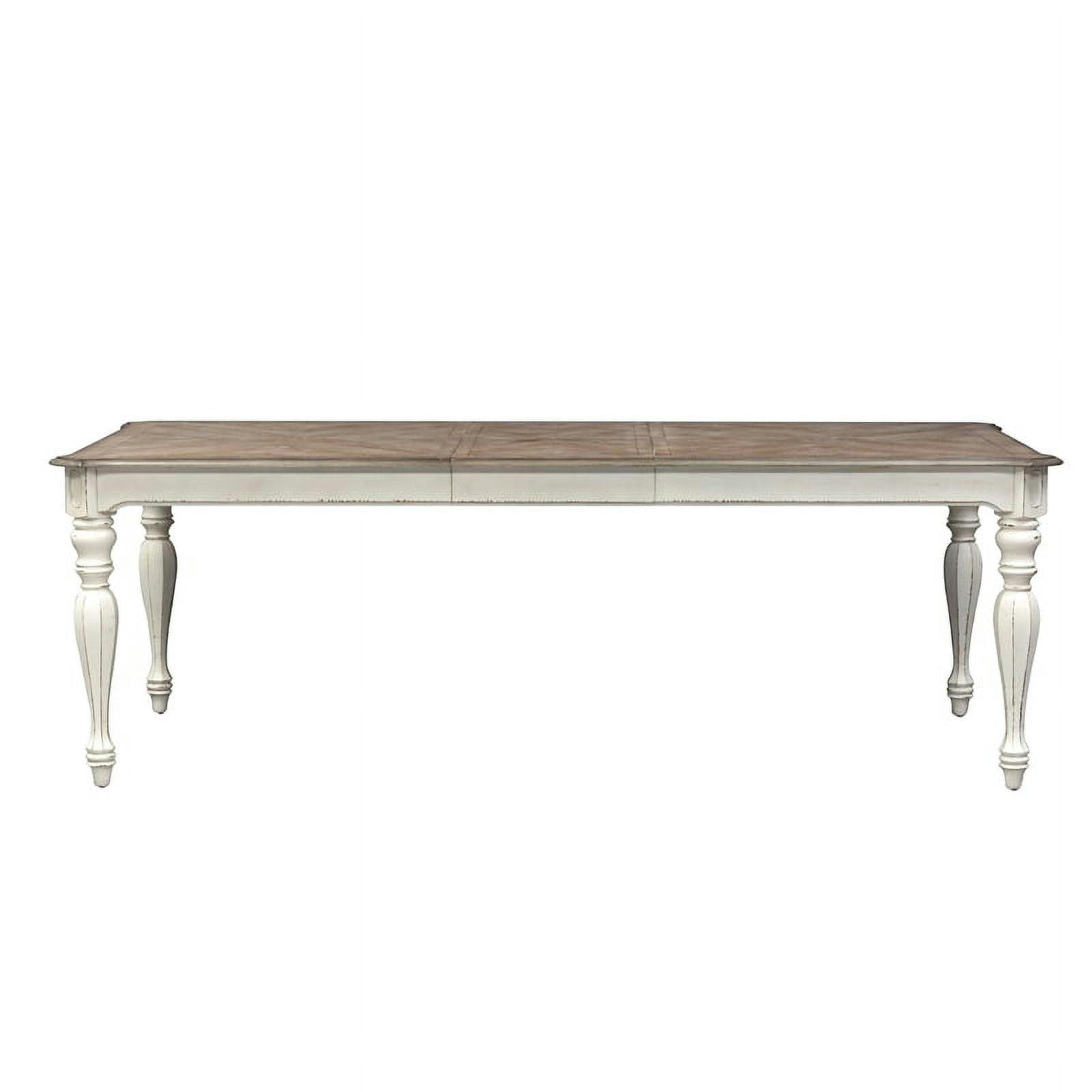Magnolia Manor Grand White Wood Rectangular Extendable Dining Table