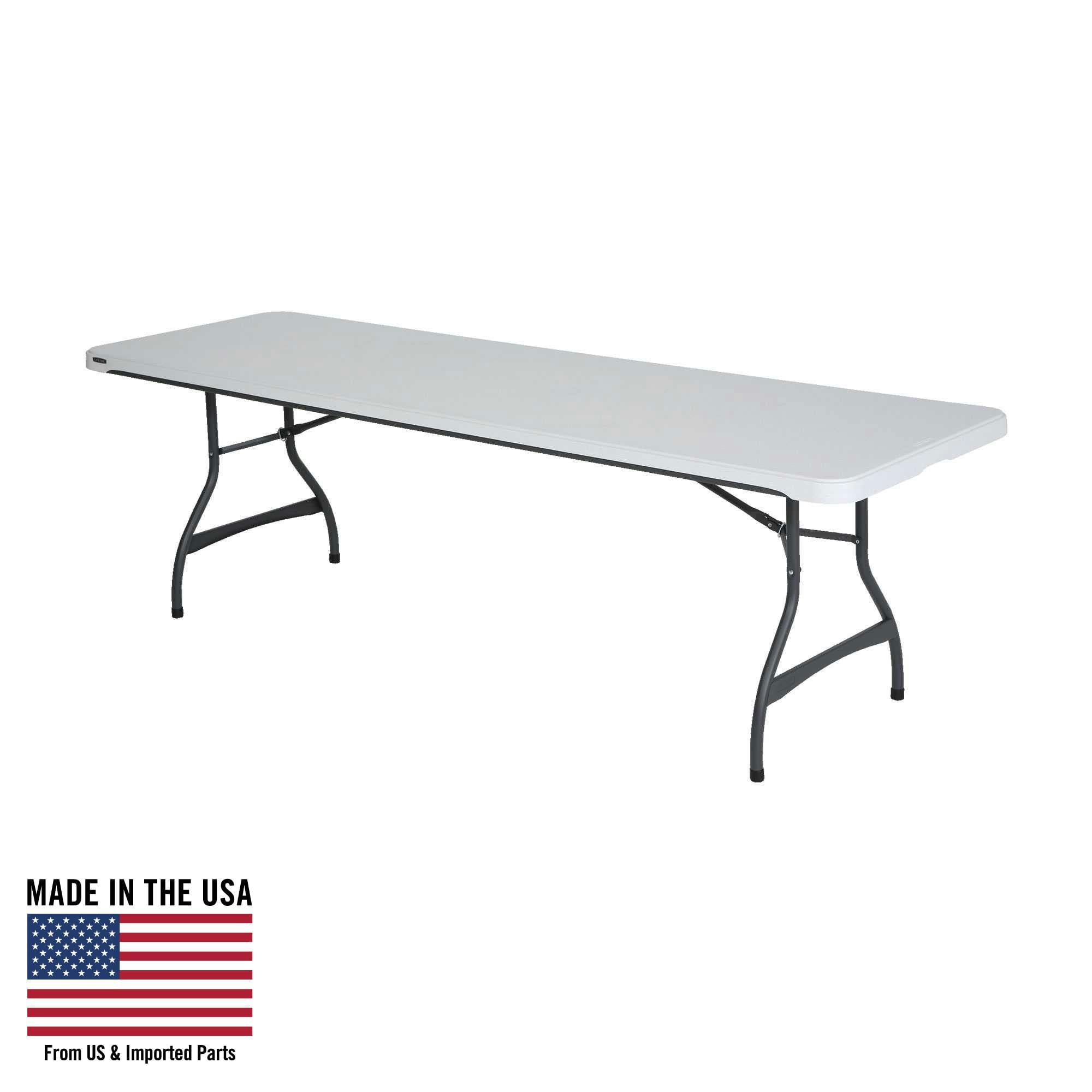 Granite White 96'' Foldable Indoor/Outdoor Banquet Table