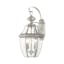 Colonial Brushed Nickel 2-Light Outdoor Sconce with Clear Beveled Glass