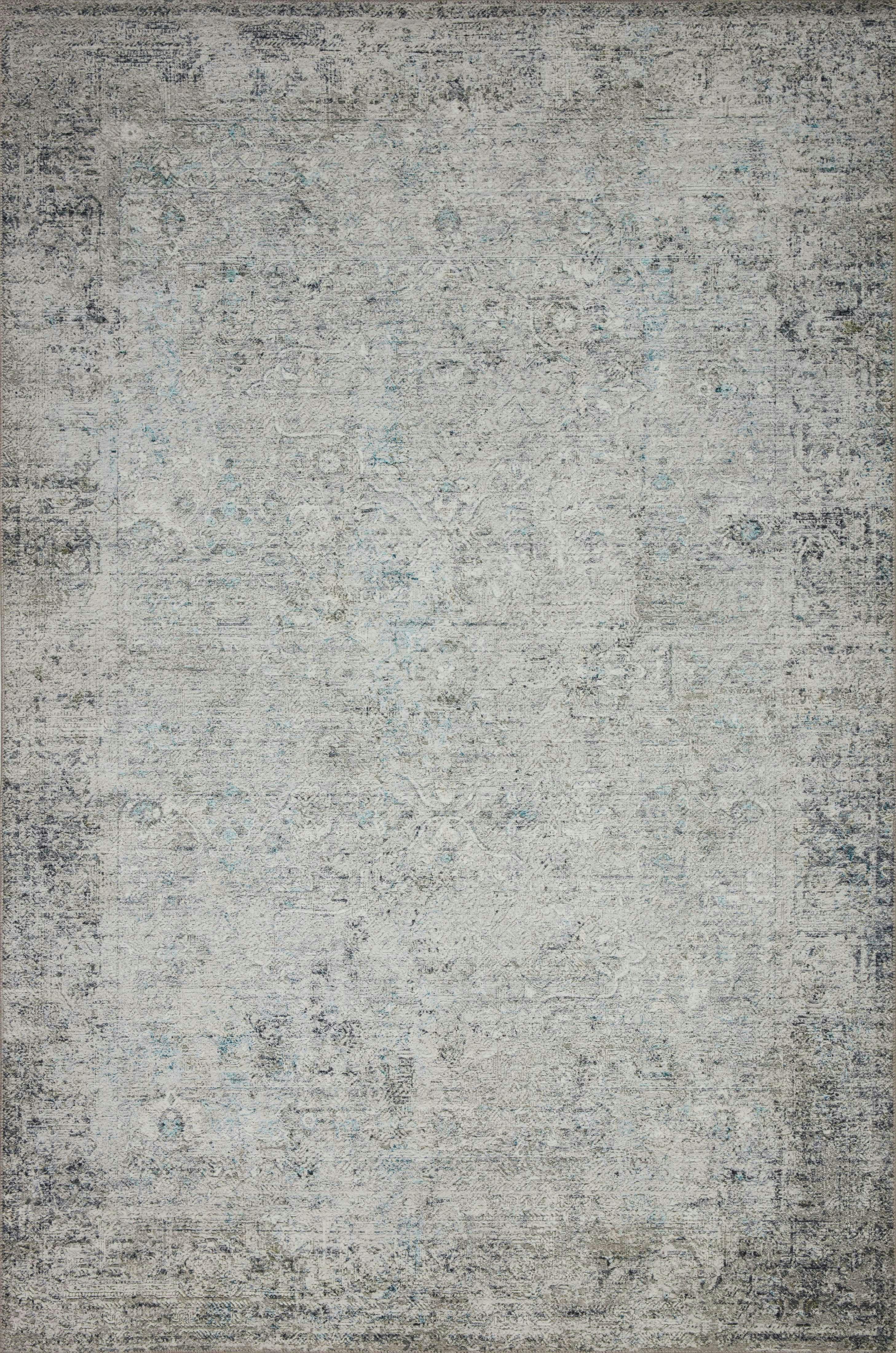 Transitional Ivory Silver Abstract Hand-Knotted Runner Rug 2'6" x 9'6"