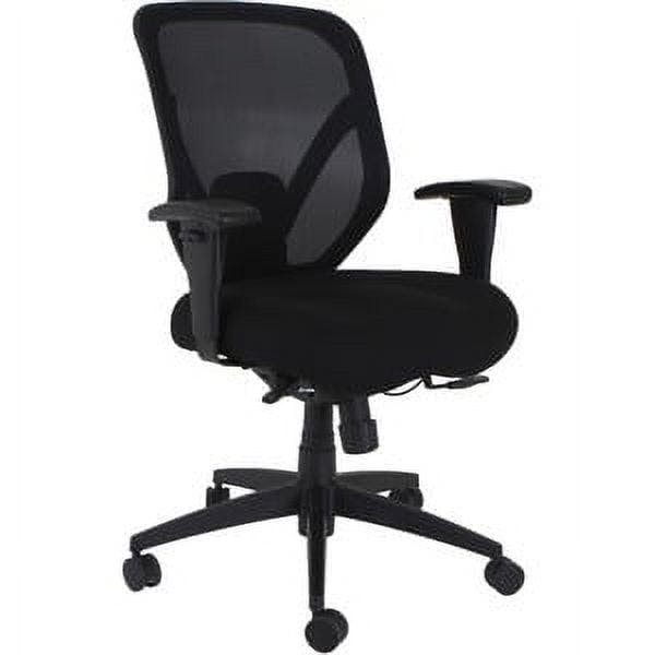 Adjustable High-Back Mesh Fabric Executive Swivel Chair in Black