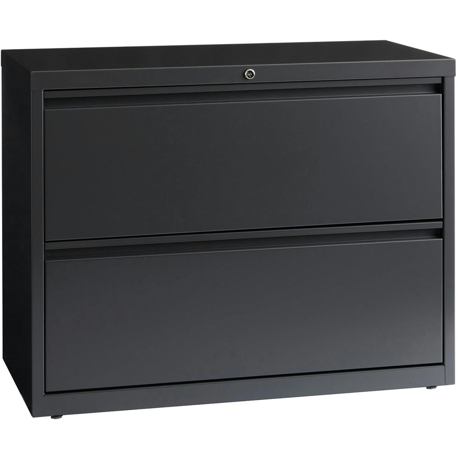 Charcoal 36'' Wide Lockable 2-Drawer Legal File Cabinet