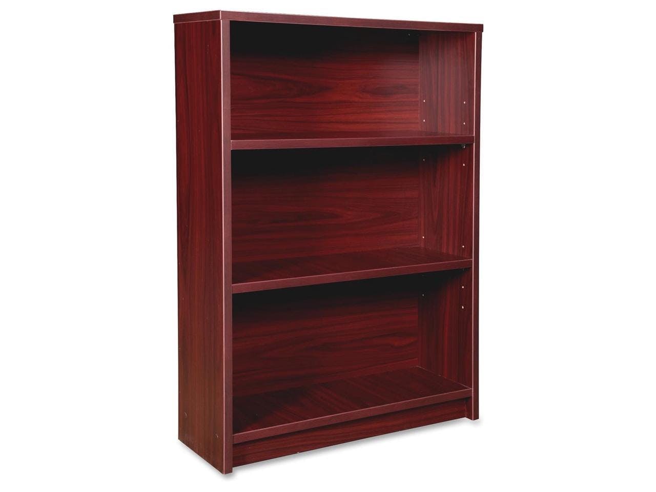 Elegant Mahogany Adjustable 4-Shelf Bookcase for Executive Suites