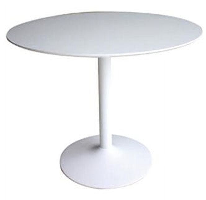 Contemporary White Round 40" Tulip Base Dining Table