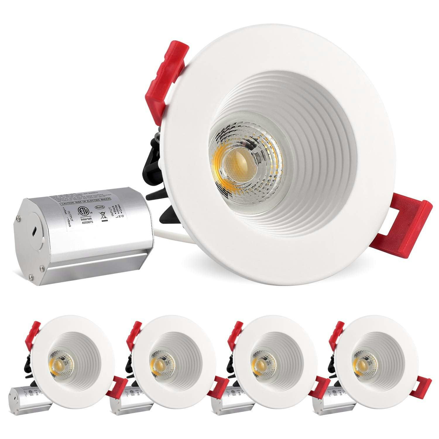 Bright White 2'' Dimmable LED Recessed Lighting Kit for Indoor/Outdoor