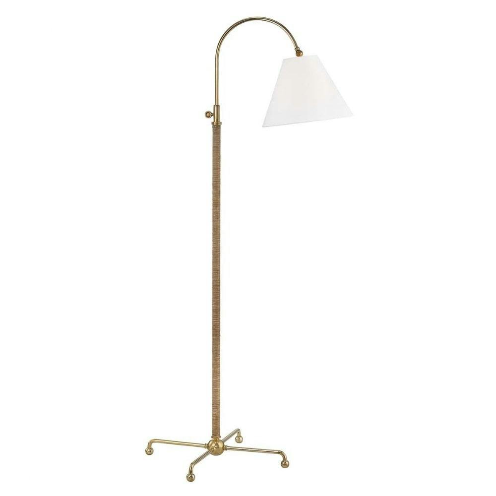Davis 62.25" Aged Brass Dimmable Arched Floor Lamp