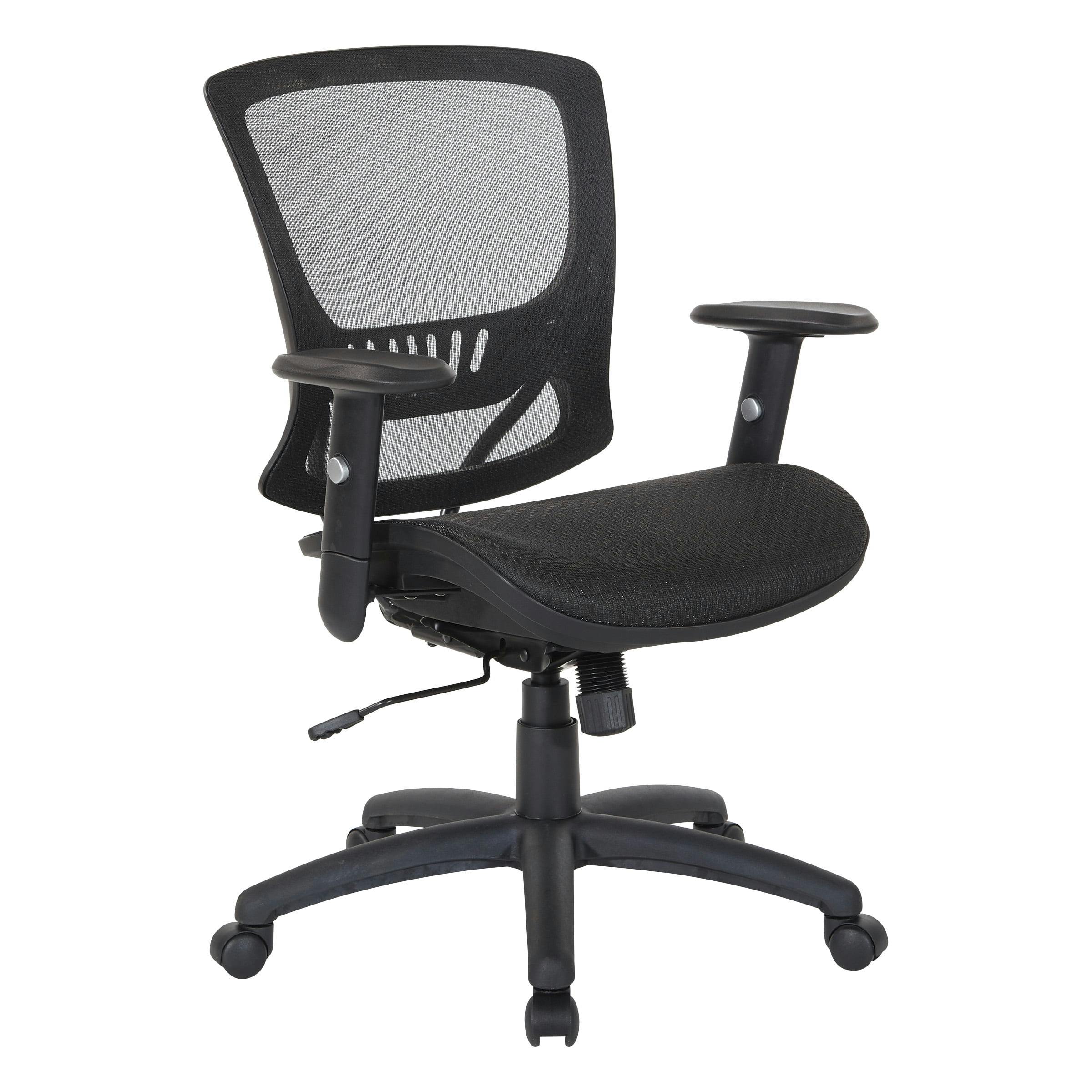 Executive Swivel Office Chair with Mesh Back in Black