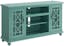 Antique Teal Transitional 2-Door TV Stand with Cabinet
